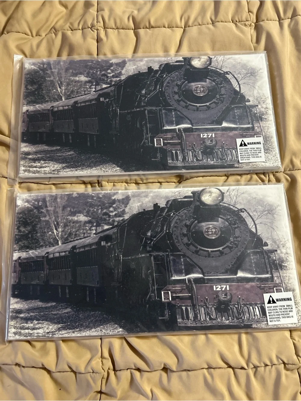 Vintage Steam Train Wall Art - Black & White Home Wall Decor